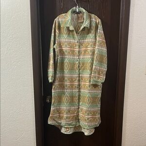 Western Patterned Long Coat